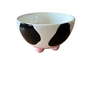 Boston Warehouse Ceramic Cow Print Bowl